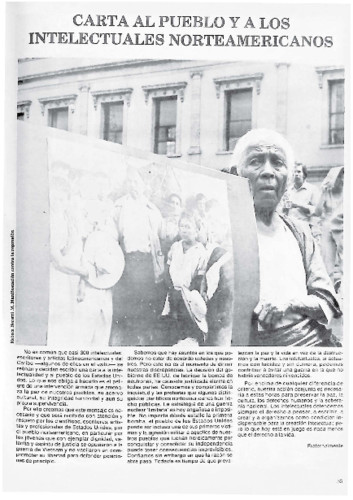 Carta al pueblo y a los intelectuales nortamericanos