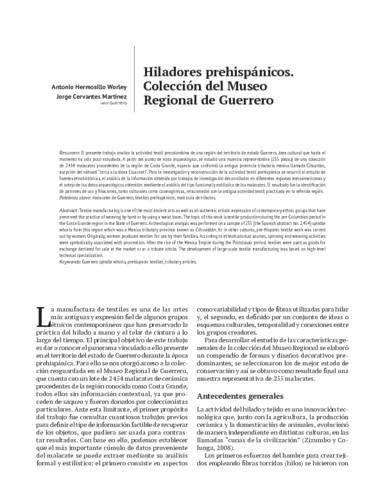 Hiladores prehispánicos. Colección del Museo Regional de Guerrero