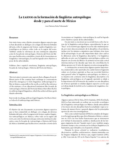La EAHNM en la formación de lingüistas antropólogos desde y para el norte de México