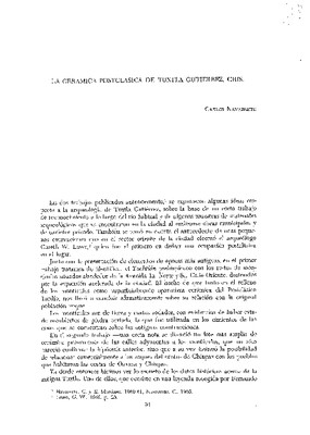 La cerámica Posclásica de Tuxtla Gutiérrez, Chiapas.