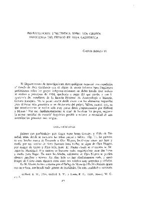 Investigación lingüística sobre los grupos indígenas del estado de Baja California.