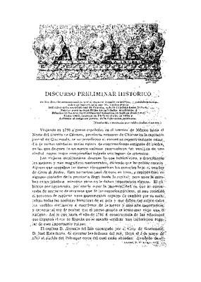 Discurso preliminar histórico de los descubrimientos hechos en México por el capitán Dupaix.