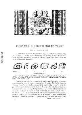 Apuntes sobre el jeroglífico Maya Ek, "Negro".