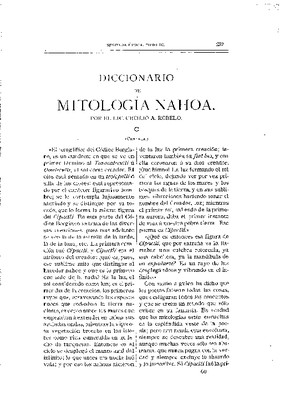 Diccionario de mitología nahoa.