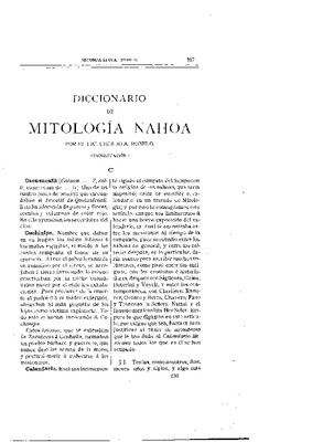 Diccionario de mitología nahoa.