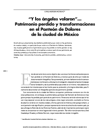 “Y los ángeles volaron”… Patrimonio perdido y transformaciones en el Panteón de Dolores de la ciudad de México.