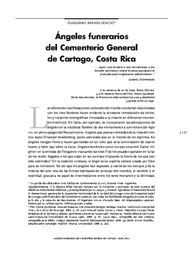 Ángeles funerarios del Cementerio General de Cartago, Costa Rica