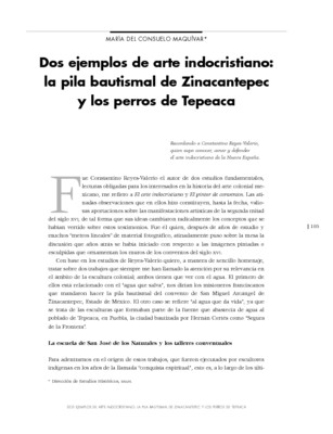 Dos ejemplos de arte indocristiano: la pila bautismal de Zinacantepec y los perros de Tepeaca