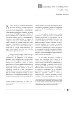 El l Examen del Constructor (1599 - 1785)