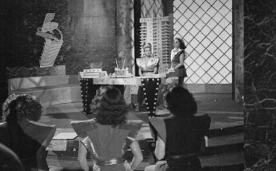 Mujeres durante la filmación de la película El Sexo Fuerte
