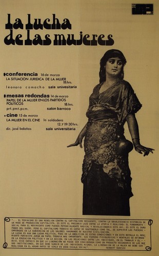 La lucha de las mujeres , conferencia, mesas redondas y cine.