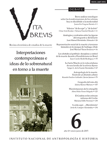 Vita Brevis Num. 6 (2015) Interpretaciones contemporáneas e ideas de lo sobrenatural en torno a la muerte