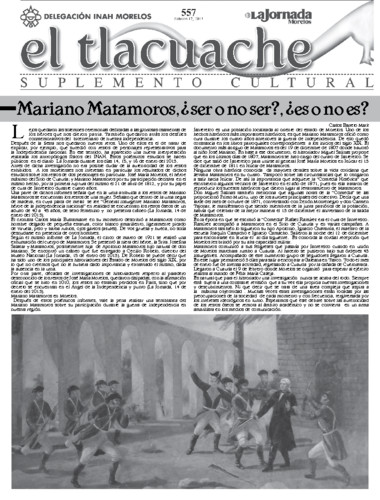 El Tlacuache Núm. 557 (2013)