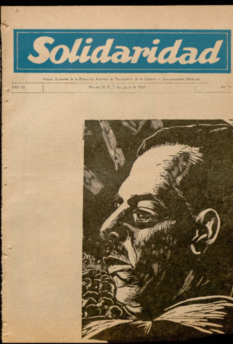 Solidaridad. Órgano Quincenal de la Federación Nacional de Trabajadores de la Industria y Comunicaciones Eléctricas Núm. 71 Primera época (1959) marzo