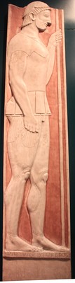 Réplica de la estela funeraria del guerrero Aristión