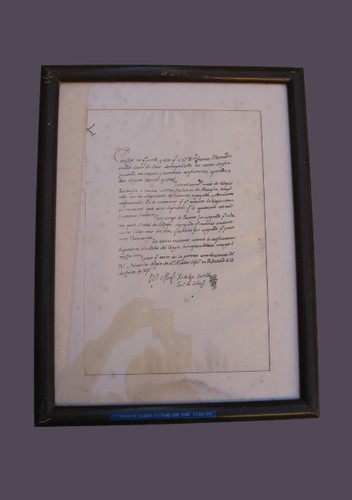 Certificado extendido por Miguel Hidalgo