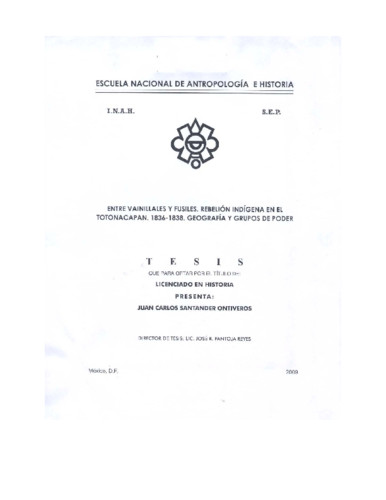 Entre vainillales y fusiles: rebelión indígena en el Totonacapan, 1836, 1838. Geografía y grupos de poder