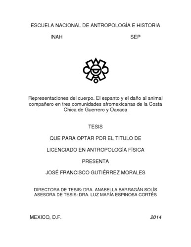 Representaciones del cuerpo. El espanto y el daño al animal compañero en tres comunidades afromexicanas de la Costa Chica de Guerrero y Oaxaca