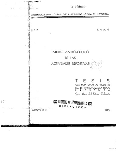Estudio antropofísico de las actividades deportivas