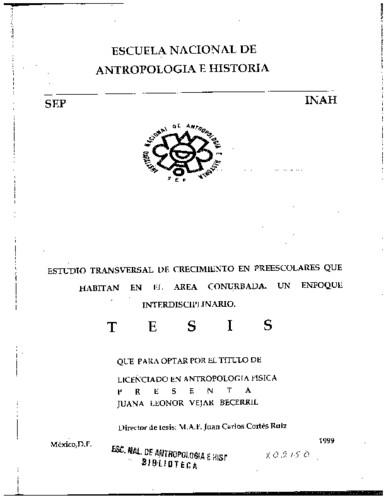 Estudio transversal de crecimiento en preescolares que habitan en el área conurbada: un enfoque interdisciplinario
