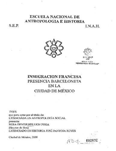 Inmigración francesa: presencia barceloneta en la Ciudad de México