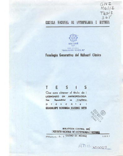 Fonología generativa de náhuatl clásico
