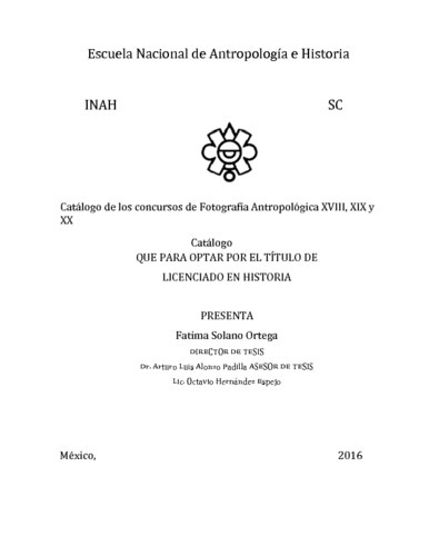 Catálogo de los concursos de fotografía antropológica XVIII, XIX y XX