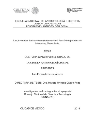 Las juventudes étnicas contemporáneas en el área metropolitana de Monterrey, Nuevo León