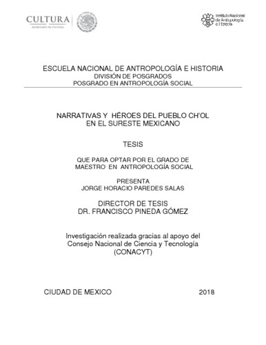 Narrativas y héroes del pueblo ch'ol en el sureste mexicano