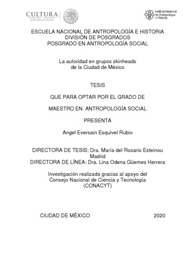 La autoridad en grupos skinheads de la Ciudad de México