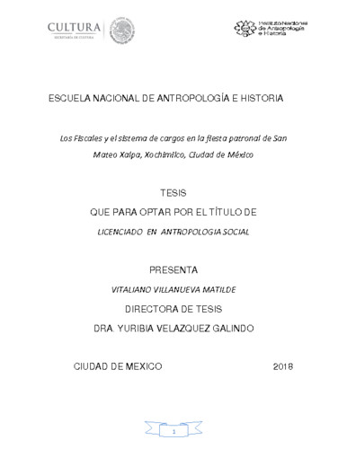 Los fiscales y el sistema de cargos en la fiesta patronal de San Mateo Xalpa, Xichimilco, Ciudad de México
