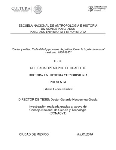Cantar y militar. Radicalidad y procesos de politización en la izquierda musical mexicana: 1968-1985
