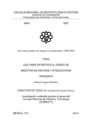 Activismo político de mujeres y feminicidios, 1990-2010