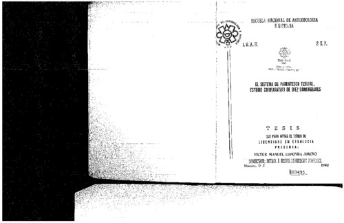 El sistema de parentesco tzeltal