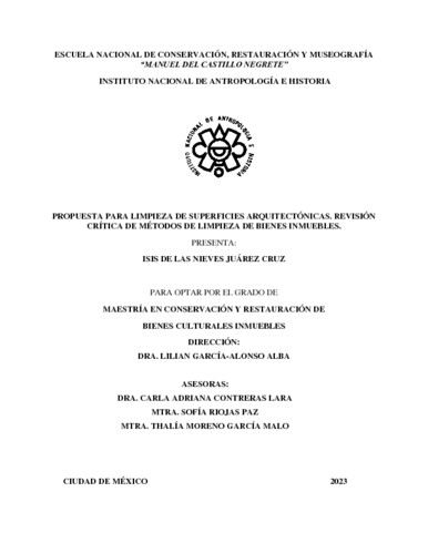 Propuesta para limpieza de superficies arquitectónicas