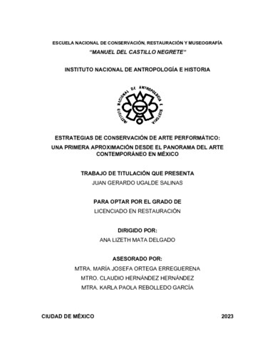 Estrategias de conservación de arte performático