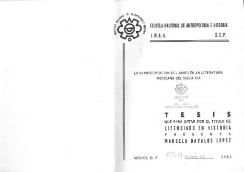 La representación del amor en la literatura mexicana del siglo XIX