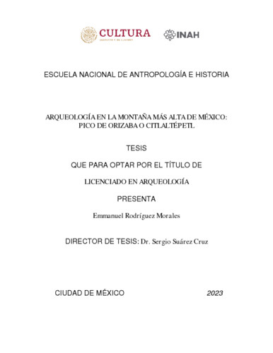 Arqueología de la montaña más alta de México