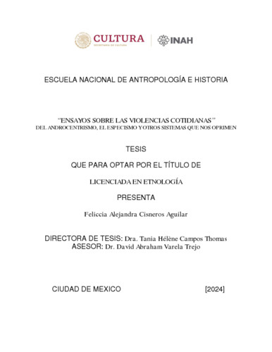 Ensayos sobre las violencias cotidianas