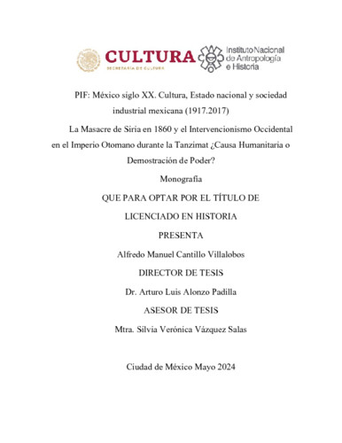 La masacre de Siria en 1860 y el intervencionismo occidental en el imperio otomano durante la Tanzimat