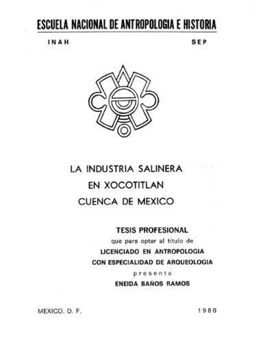 La industria salinera en Xocotitlán, cuenca de México