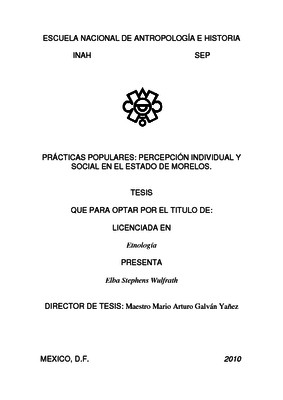 Prácticas populares: percepción individual y social en el Estado de Morelos